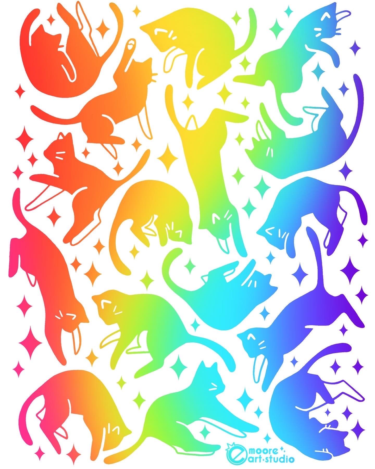 Cat M Pattern Example Cat Pattern – E.Moore Art Studio