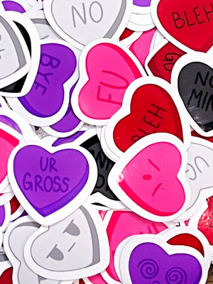 Anti VDAY Candy Hearts Sticker Pack